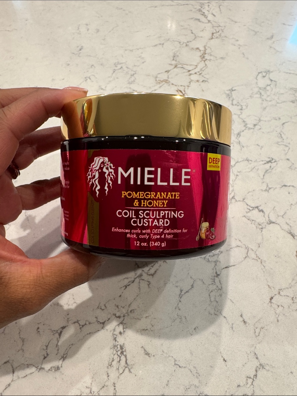 Mielle Pomegranate & Honey Coil Sculpting Custard - Deep Definition (12 oz)